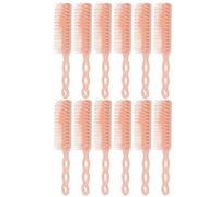 CLISPEED 12Pcs Anti-Static Plastic Hair Styling Combs Set, V-Shaped Professional Barber Combs for Women, Portable Multi-Function Salon Hair Care Tools, Heat Resistant Lightweight Pink