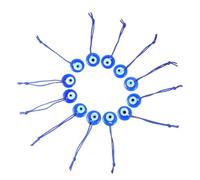 CLISPEED 12pcs Blue Evil Eyes Pendant Glass Charms Decorative Accessories for DIY Bead Material Hanging Pendant with Protection from Negative Energy