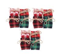 CLISPEED 12Pcs Christmas Mini Gift Boxes Ornaments Tiny Present Decorations for Dollhouse Xmas Party Blue Green Red White Black Hanging Accessories