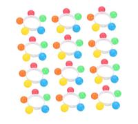 CLISPEED 12pcs Colorful Kids Wrist Bell Bracelets, Children's Dance Rattle Band Toys with Jingle Bells, Random Colors, Musical Party and Festival Accessories for Toddlers