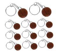 CLISPEED 12pcs Creative Orange Basketball Keychains Durable Resin Key Rings for Bag Phone Car Unique Souvenir Pendant for Parties Birthdays Valentine Day More