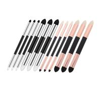 CLISPEED 12pcs Double-Headed Washable Art Blenders Sponge Brush Set, Reusable Pencil Sketch Blender Tools with Highlight Shadow Correcting for Artists, Gold Silver Colors for Sketching and Drawing