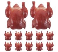 CLISPEED 12pcs Faux Cooked Turkey Prop Realistic Simulated Chicken Food Model for Thanksgiving Tabletop Centerpiece and Kitchen Display Decoration