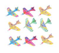 CLISPEED 12pcs Foam Hand Throwing Airplane Lightweight Gliders for Outdoor Play Bright Color Model Planes to Enhance Hand-eye Coordination and Motor Skills Random Styles for Boys