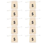 CLISPEED 12pcs Game Coin Bag Drawstring Money Bag 4.72x3.93x0.20inch Cotton Linen Easy to Close Easy to Open Beautiful Appearance and Many Occasions