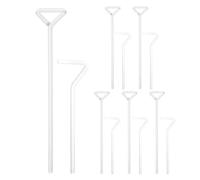 CLISPEED 12pcs Glass Cell Spreader Set for Petri Dishes - Triangle and L-shaped Glass Rods - Laboratory Bacterial Inoculation Spreading Tool for Microbiology and Lab Culture