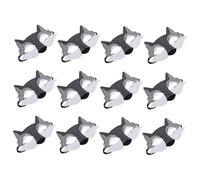 CLISPEED 12pcs Halloween Wolf Half Face Mask Soft Breathable Felt Animal Face Cover Realistic Grey Costume Accessory for Masquerade Party Cosplay and Dress Up