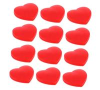 CLISPEED 12pcs Heart Shaped Silicone Tennis Dampeners Red Vibration Shock Absorbers for Racket Strings Easy Install Shock Reduction Accessories for Tennis Players Enhancing Comfort and