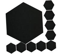 CLISPEED 12pcs Hexagon Felt Wall Stickers Self Adhesive Acoustic Panels Sound Insulation Board Decorative DIY Home Wall Art