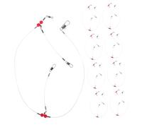 CLISPEED 12pcs High Strength Saltwater Fishing Leader Wires with Bite Design for Lure Fishing Durable Nylon for Reliable Tension and Stable Performance