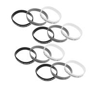 CLISPEED 12pcs Inspirational Silicone Faith Bracelets Set Durable Christian Scripture Wristbands Black White Gray for Adults Daily Wear and Religious Events