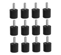CLISPEED 12pcs M6 Adjustable Levelers: Furniture Rubber Pads Threaded - Screw In Furniture Feet For Leveling Tables - Anti-vibration Floor-safe Table Feet