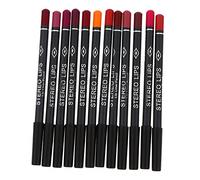 CLISPEED 12Pcs Matte Lip Liner Pencils Smooth Glide Lip Shaping Cosmetic and Three Makeup Effect