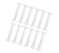 CLISPEED 12Pcs Mini Roman Pillar Statues Plastic Classical Sculpture for Wedding Table Micro Landscape Decor with Authentic Architectural Design