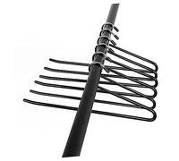 CLISPEED 12pcs Non Slip Jean Hangers Heavy Duty Open Ended Pants Organizer for Closet Storage Black Coated Space Saving Design for Trousers and Pants