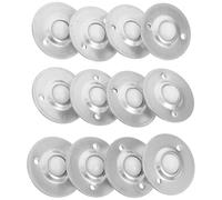 CLISPEED 12pcs Nylon Ball Casters Replacement with 2 Hole Bearing Design, Effortless Mobility and Versatile Application for Display Cabinets and Furniture, Silver Universal Roller Balls