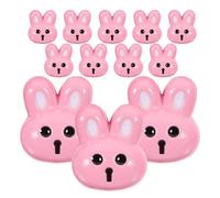 CLISPEED 12Pcs Pink Resin Rabbit Shaped Buttons for Cardigans, Sturdy and Stable Clothes Buttons for Decorating Clothes and DIY Crafts Projects