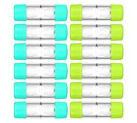 CLISPEED 12pcs Portable Contact Lens Case for Rgp and Orthokeratology Lenses Leakproof Hard Lens Storage Box with Left and Right Marked Compartments Protective Holder for Travel and Daily