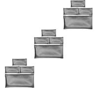 CLISPEED 12pcs Portable Mic Case Mic Bag for Microphone Zipper Design Pu Material Storage Case for Grab The Scenario