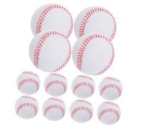 CLISPEED 12pcs PU Soft Baseballs for Teen Beginners Training Lightweight Supple Sports for Hitting Practice and Playing Ball Activities