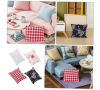 CLISPEED 12pcs Scale Miniature Dollhouse Pillows Authentic Simulated Cushions for Dollhouse Furniture Lightweight Compact Decorative Mini Sofa Pillow Models for Role Playing