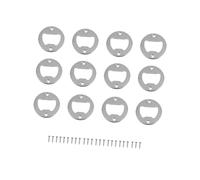 CLISPEED 12Pcs Silver Bottle Openers with Screws Iron Lifters for Home Bar Kitchen Use Easy to Install Lightweight Beer Lid Removers