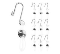 CLISPEED 12pcs Silver Zipper Locks for Jeans Anti-Slip Metal Clips with Hook and Clasp, Security Zipper Pull Replacement for Pants and Bags, Practical Anti-Theft Sliding Stops for Travel