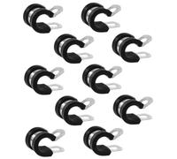 CLISPEED 12pcs Stainless Steel Hose Clamp Kit with Rubber Lining Vibration-Absorbing Tube Clips for Water Pipes and Tubes Fasteners for Plumbing and Automotive Use