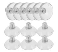 CLISPEED 12pcs Strong PVC Suction Cup Hooks with M6 Screws and Plastic Nuts, Waterproof Utility Hooks for Glass, Bathroom Walls, and Window Storage Organization