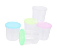 CLISPEED 12pcs Transparent Plastic Jellyfish Cups for Flower Arrangement and Betta Fish Farming Random Colors Design for Easy Monitoring and Giving Random Color