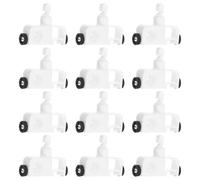 CLISPEED 12pcs Vertical Blind Carriers with Hooks, Plastic Blind Parts | Silent Sliding Replacement Set, Easy Installation for Office and Commercial Window Treatment Hardware