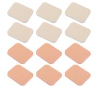 CLISPEED 12pcs White Makeup Foundation Puff Set Synthetic Sponge Makeup Powder Puff Suitable for Cream and Blush Soft Cosmetic Sponge for Wet and Dry Face Application for Daily Use