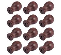 CLISPEED 12pcs Wooden Cord Knobs Tassels for Window Blinds, Smooth Solid Wood Pull Ends Beautiful Finish, for Home Use and Repairing Roman Shades