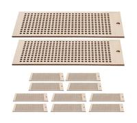 CLISPEED 12pcs Wooden Cross Stitch Frames 6x13cm for DIY Embroidery Bookmarks, Unfinished Rectangle Craft Tags for Handmade Sewing and Bookmark Making