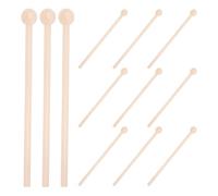 CLISPEED 12Pcs Wooden Percussion Mallets Set with Natural Wood Handles, Comfortable Grip Xylophone and Drum Sticks for and Beginners, Suitable for Educational Music Instruments