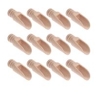 CLISPEED 12pcs Wooden Tea Scoop Set Small Tea Spoon Scoops for Kitchen Use Mini Wooden Spoons for Scooping Raisins Flour