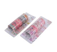 CLISPEED 13 rolls Decorative Paper Tape Set Patterns Adhesive Washi Tape for Scrapbooking DIY Gift Wrapping Biodegradable Environmental Friendly