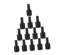 CLISPEED 13pcs Matte Black Glass Nail Polish Empty Bottles with Brush Caps for Manicure Store Supplies Portable Refillable Containers for Nail Art and DIY