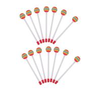 CLISPEED 14pcs Rainbow Lollipop Drumsticks for Colorful Orff Percussion Mallets with Foam Heads Musical Instruments for Early Education and Rhythm Development