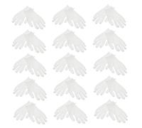 CLISPEED 15 Pairs White Cotton Gloves Moisturizing Overnight for Dry Cracked Hands and Eczema Relief Softening Hydration Treatment for Sensitive Skin Care at Home