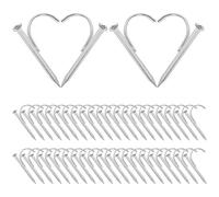 CLISPEED 150Pcs Steel Hook Nails for Water Pipes 32Mm Diameter Heavy Duty Pipe Hangers Plumbing Support Fasteners for Wall Mounting