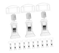 CLISPEED 15pcs Ad Folder Rotatable Sign Clips Clip-on Sign Holders Stand Transparent