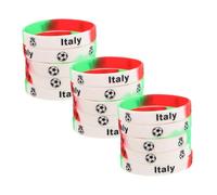 CLISPEED 15pcs Italian Soccer Wristbands Stylish Silicone Bracelets for Sports Events Celebrations Casual Outings Comfortable Durable Fan Accessories to Support Italy Team