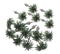 CLISPEED 15pcs Miniature Plastic Palm Trees for DIY Cake Toppers and Micro Landscape Scenery Realistic Model Coconut Trees for Moss Gardens Fairy Gardens and Train Scenery Decorations