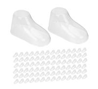 CLISPEED 160pcs Transparent Shoe Forms Clear Feet Model for Display and Research Foot Mannequin for Clothing Stores Exhibitions and Designers