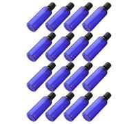CLISPEED 16pcs 100ml Blue Pet Refillable Lotion Bottles Leak-proof Toiletry Containers for Business Trip and Family Travel