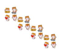 CLISPEED 16pcs Cartoon Tiger Shaped Brooches Acrylic Pins Easy to Carry Fashion Accessories for Daughters
