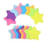 CLISPEED 16pcs Star Shaped Self-adhesive Notes, Portable and Lightweight Paper Notepads with Colorful Design, Vibrant Five-pointed Star Memo Pads for Office and Home Use