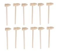 CLISPEED 16Pcs Wooden Mallets Hammering Natural Wood Small Pounding Mallets for Cracking Shellfish and Golden Egg Knock Play Educational Activity