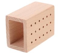 CLISPEED 18-hole Tool Stand Wooden Bit Holder Compact Tool Block Space Saving Multihole Design Minimalist Style Sturdy Wooden Material for Professional Nail Technicians and Home Users